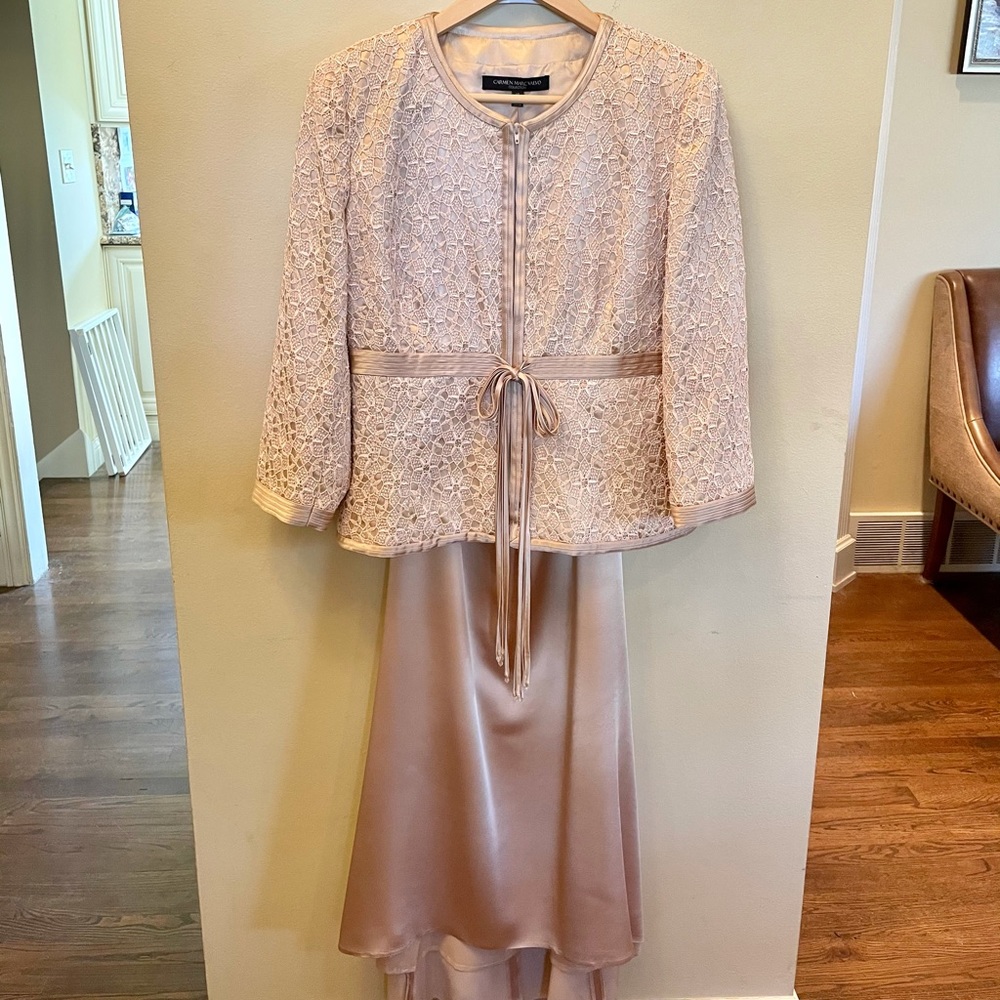 Carmen Marc Valvo Lace Jacket & Cami & Skirt - 3 PIECES 2 LOOKS - Bridal Wedding